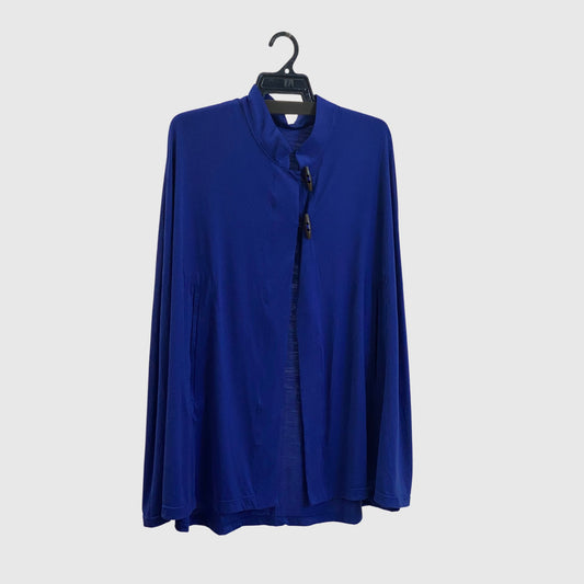 Merino cobalt poncho