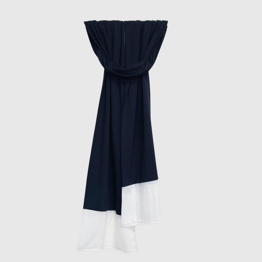 Merino scarf navy