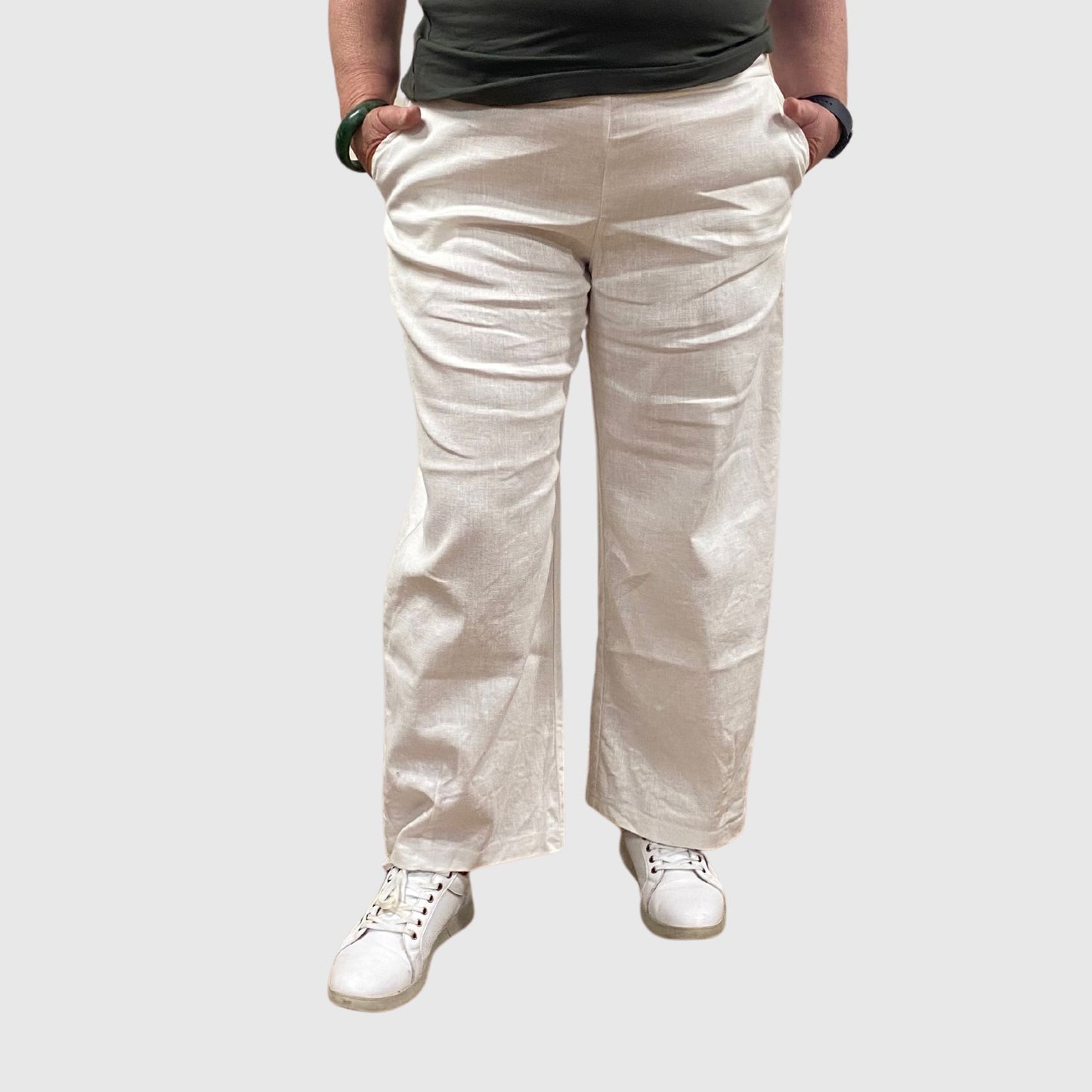 Pocket pant linen winter white