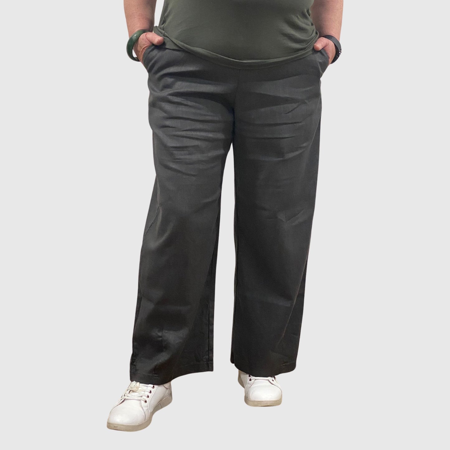 Pocket pant linen grey