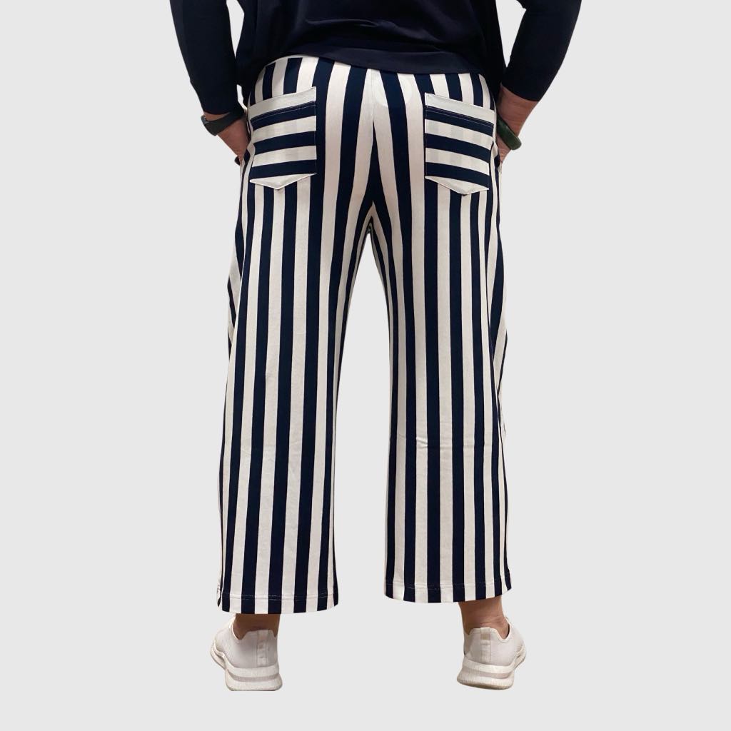 Pocket pant navy stripe